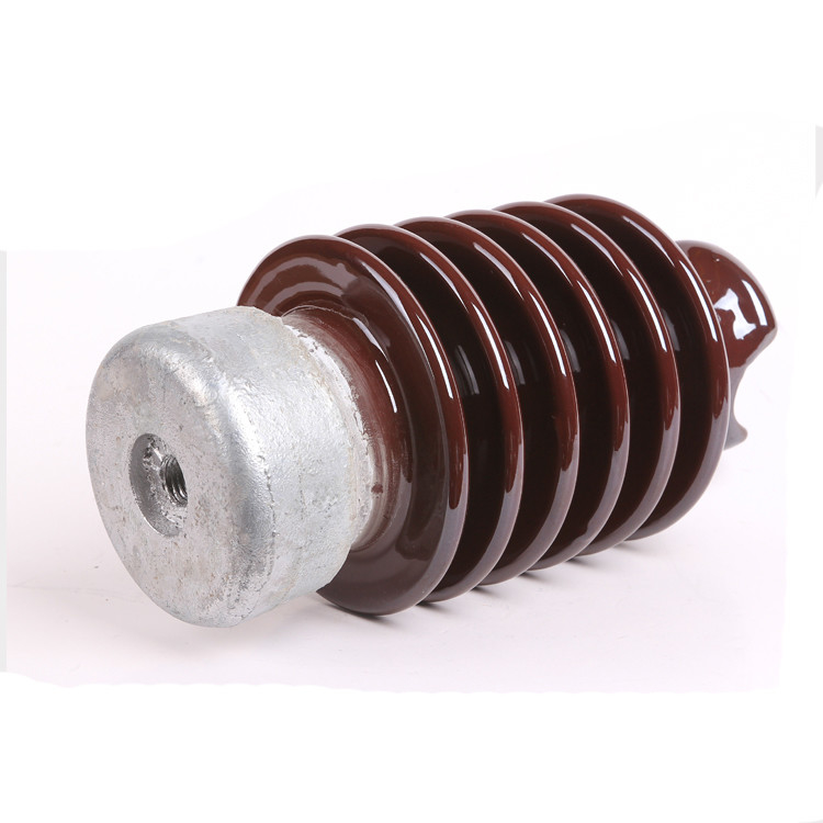 밝은 갈색인 광택 OEM 22kV 자기 라인 포스트 애자