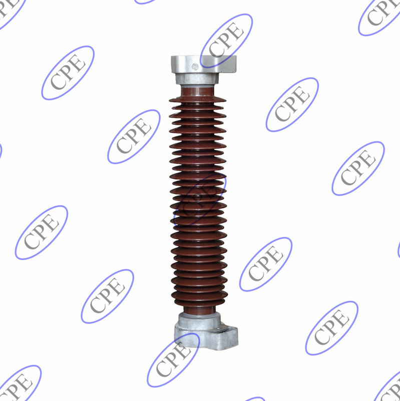 송전선을 위한 42KV 갈색인 자기 피뢰기 절연체